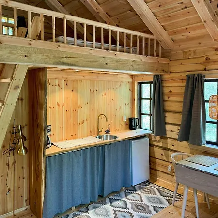 Authentic Log In Forest Near Ejstrupholm *